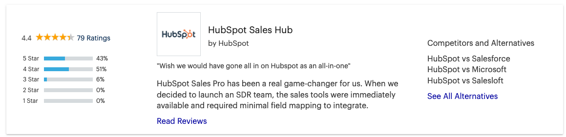 Gartner on HubSpot Sales Hub